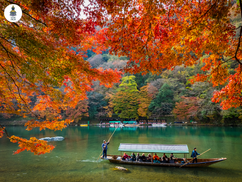 การล่องเรือแม่น้ำโฮซูกาวะในอาราชิยามะ ท่องเที่ยวเกียวโต